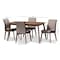 Baxton Studio Kimberly Mid-Century Modern Beige and Brown 5-Piece Dining Set 145-7181-7946 - alternate 2